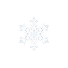 Obraz premium Beautiful snowflake isolated transparent background winter ice crystal frosty pattern holiday decoration frozen element Christmas design clipart.