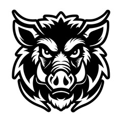 Obraz premium Wild ursine mascot icon in glyph style