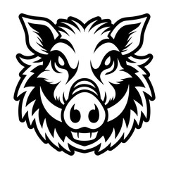 Filled style icon of showing a wild bear logo