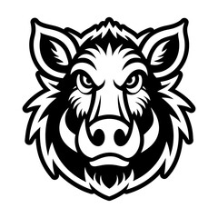 A glyph style icon of a bear logo