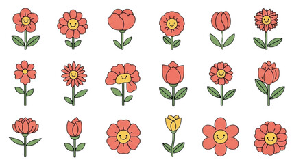 Spring Flowers Set – Floral Vector Illustration Collection AI EPS PNG JPEG