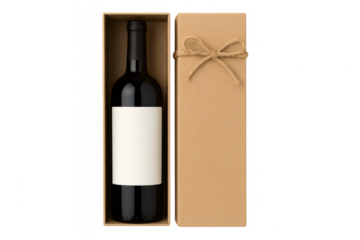 Red wine bottle opening gift box celebrating