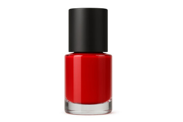 Obraz premium Red nail polish bottle for beauty and manicure