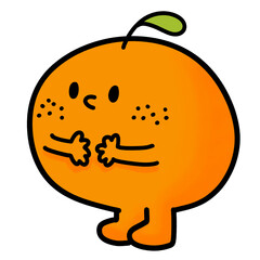 illustration of cartoon orange