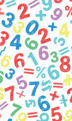 Colorful Math Pattern A Playful Backdrop for Learning and Creative Projects