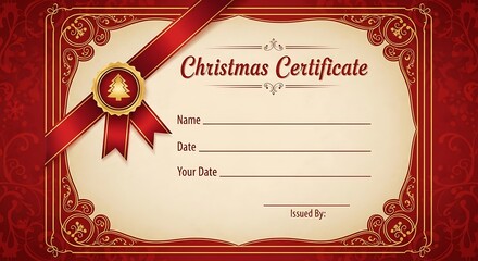 Christmas Certificate Template Design.