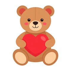 Cute Teddy Bear with Heart.