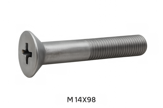 Phillips head countersunk screw with metric thread