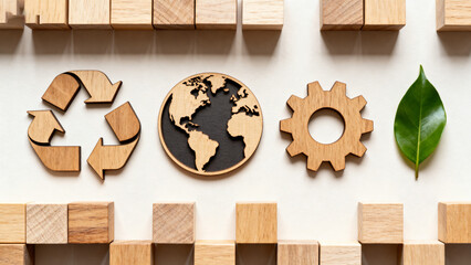 RecyclingGlobeSustainabilityIcons
