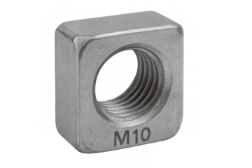 Square m10 metal threaded nut fastener