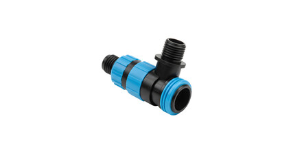 Plastic Water Pipe Connector with Blue and Black Components for Irrigation Systems