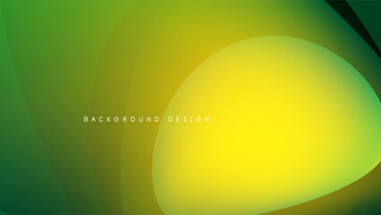 Abstract gradients blend yellow, green hues. Smooth shapes create dynamic visual effect. Minimalist design, modern aesthetic.