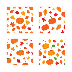 Autumn Themed Elements Pattern Collection for Seasonal Designs