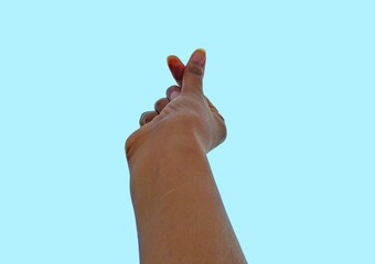 Hand Making Mini Heart Gesture