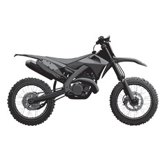 black and white motocross vector