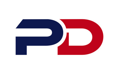 Initial PD Letter Logo Design Service