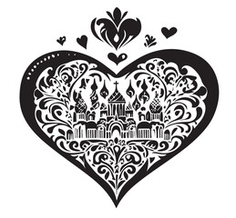 black and white Moskov icon