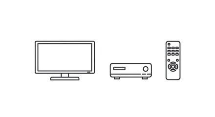 Television Set Top Box and Remote.