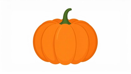 Fall pumpkin flat stock illustration. 758727.jpg. Seasonal gourd image for autumn harvest theme simple graphic element.