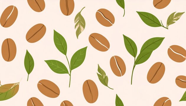 coffee beans flat element pattern abstract food hot cafe cartoon ornament print drink wallpaper cup. Perfect brew caffeine aroma java design backdrop beverage mug.