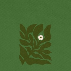 Floral abstract elements. Botanical composition. Modern trendy Matisse minimal style. Floral poster, invite. Vector arrangements for greeting card or invitation design