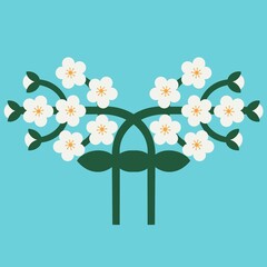 Floral abstract elements. Botanical composition. Modern trendy Matisse minimal style. Floral poster, invite. Vector arrangements for greeting card or invitation design