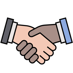 business negotiations icon, Handshake icon. Diversity, communication, Business agreement and partnership symbol in flat vector design. 