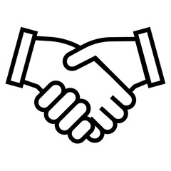 business negotiations icon, Handshake icon. Diversity, communication, Business agreement and partnership symbol in line vector design.	