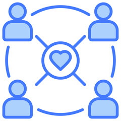Mutual Friends Blue Icon