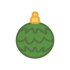 Christmas tree ornament vector illustration for holiday season decoration.