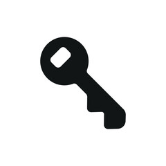 Key icon in glyph style for security, privacy, and log in visuals.