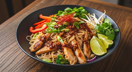 Delicious Chicken Noodle Stir-fry.
