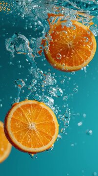 orange in water