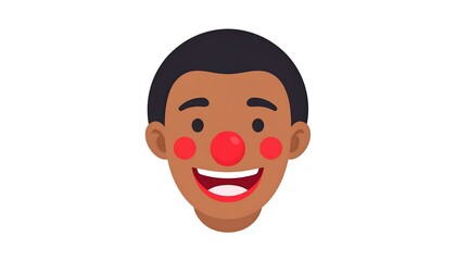 Happy Clown Face Illustration.