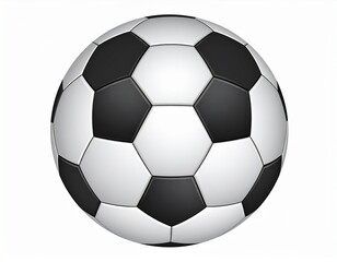 Fototapeta premium A classic black-and-white soccer ball—resting in quiet focus. A metaphor for unity and the choreography of play through geometric tension and global resonance.