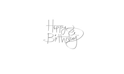 Happy Birthday handwritten text