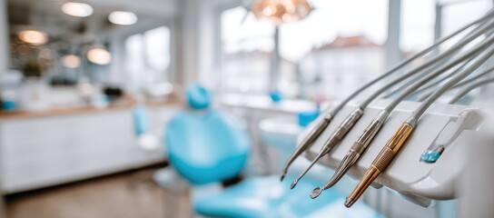 Dental Instruments in a Modern Dental Clinic.