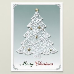 Elegant Christmas Tree Card Design.