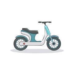 Fototapeta premium Modern Scooter Illustration with Teal and White Design