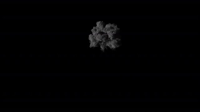 Mid-air military fighter jet explosion, HD 24p, with alpha channel for transparent background, aka no background