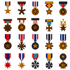 Fototapeta premium Collection of Military Medals and Awards.