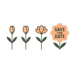 Botanical blooming date Save the Date