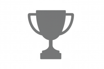 Trophy icon representing winner success, achievement, and victory, for competition or award designs