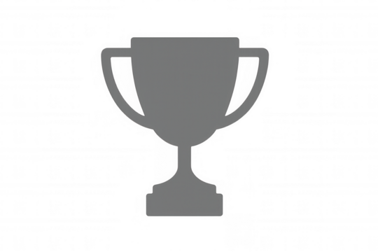Trophy icon representing winner success, achievement, and victory, for competition or award designs