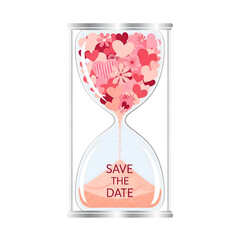 Hourglass Save the Date