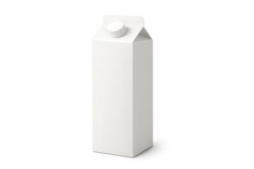White milk juice carton packaging with screw cap