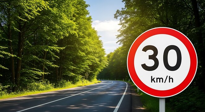 Forest Road Speed Limit 30 Kmh.