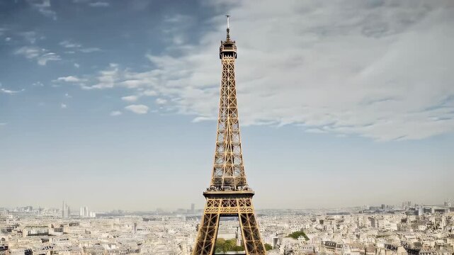 Eiffel Tower Over Paris Cityscape