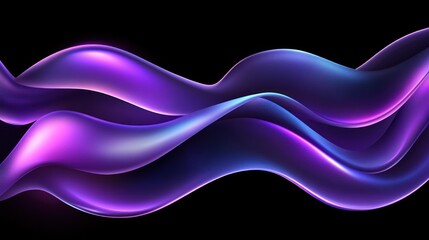 Abstract Purple and Blue Wave Forms Design