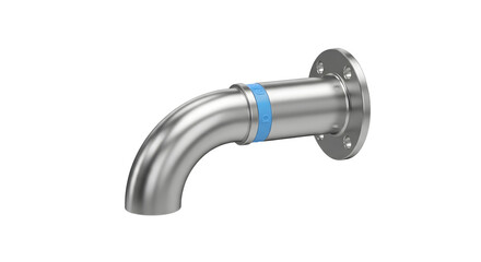 Stainless Steel Pipe Fitting Curved Elbow with Blue Marking for Plumbing Systems